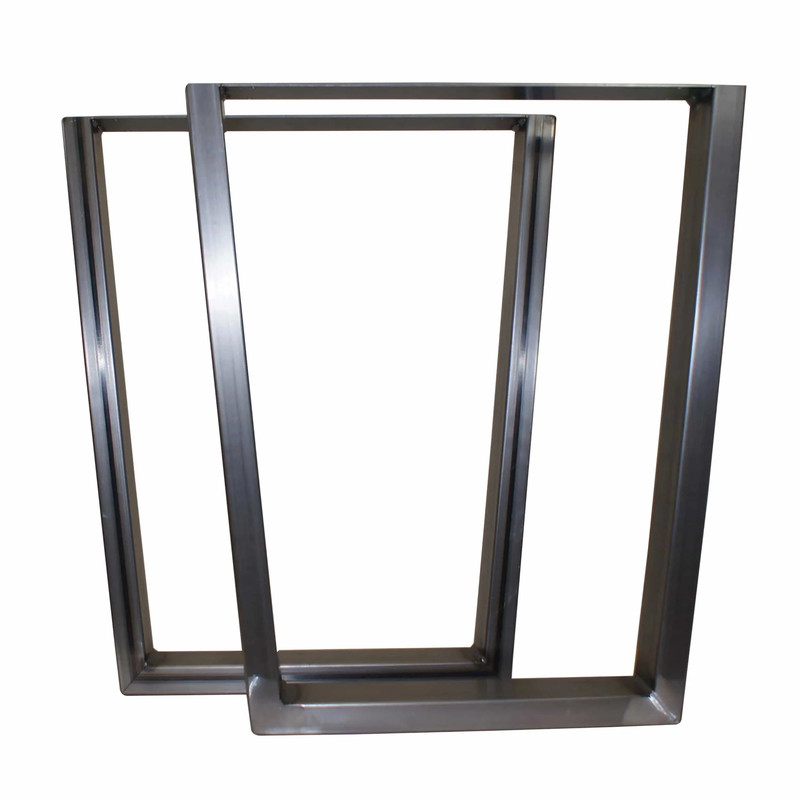 "V" Slab Legs 28" High Raw Steel Pair
